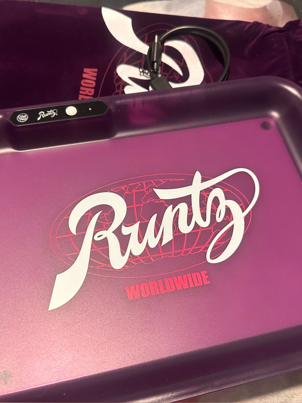 Runtz Worldwide Glow Tray LED Light Up Rolling Tray